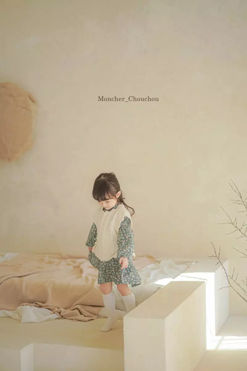 Moncher Chouchou - Korean Children Fashion - #kidsshorts - Ribbon Vest - 3