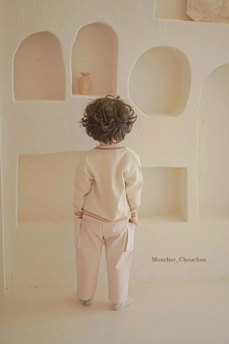 Moncher Chouchou - Korean Children Fashion - #kidsstore - Stripes V Neck Cardigan - 7