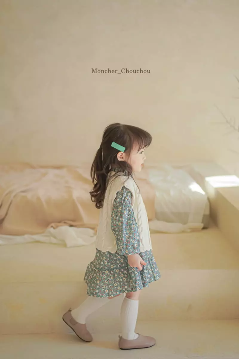 Moncher Chouchou - Korean Children Fashion - #kidsshorts - Ribbon Vest - 4