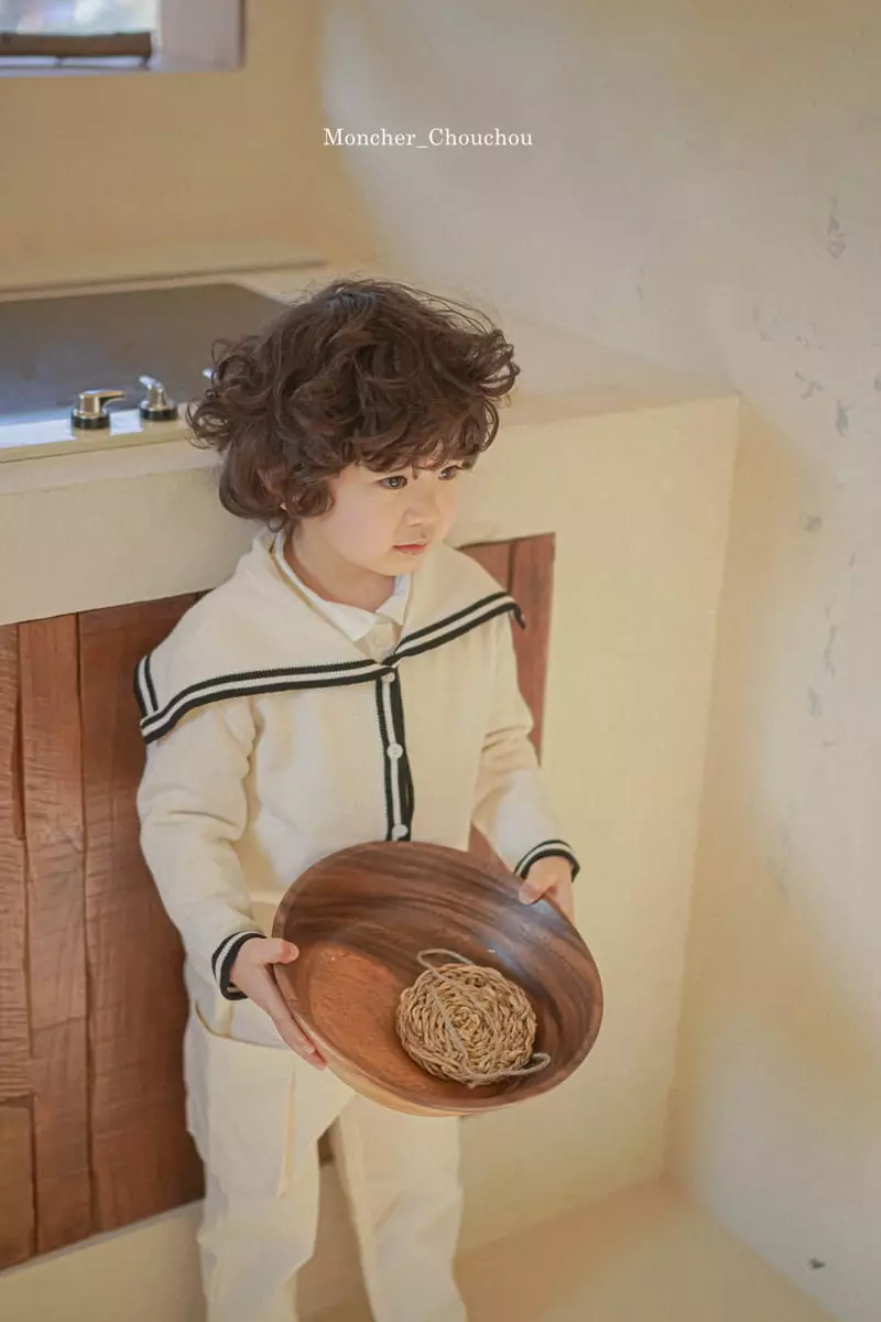 Moncher Chouchou - Korean Children Fashion - #kidsstore - Sailor Cardigan - 3