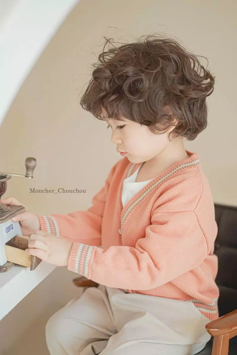 Moncher Chouchou - Korean Children Fashion - #kidzfashiontrend - Stripes V Neck Cardigan - 8