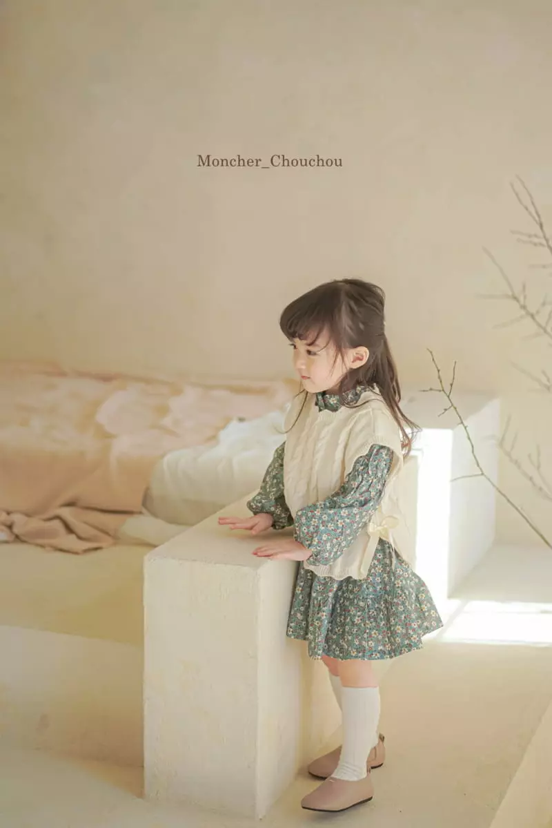 Moncher Chouchou - Korean Children Fashion - #littlefashionista - Ribbon Vest - 7