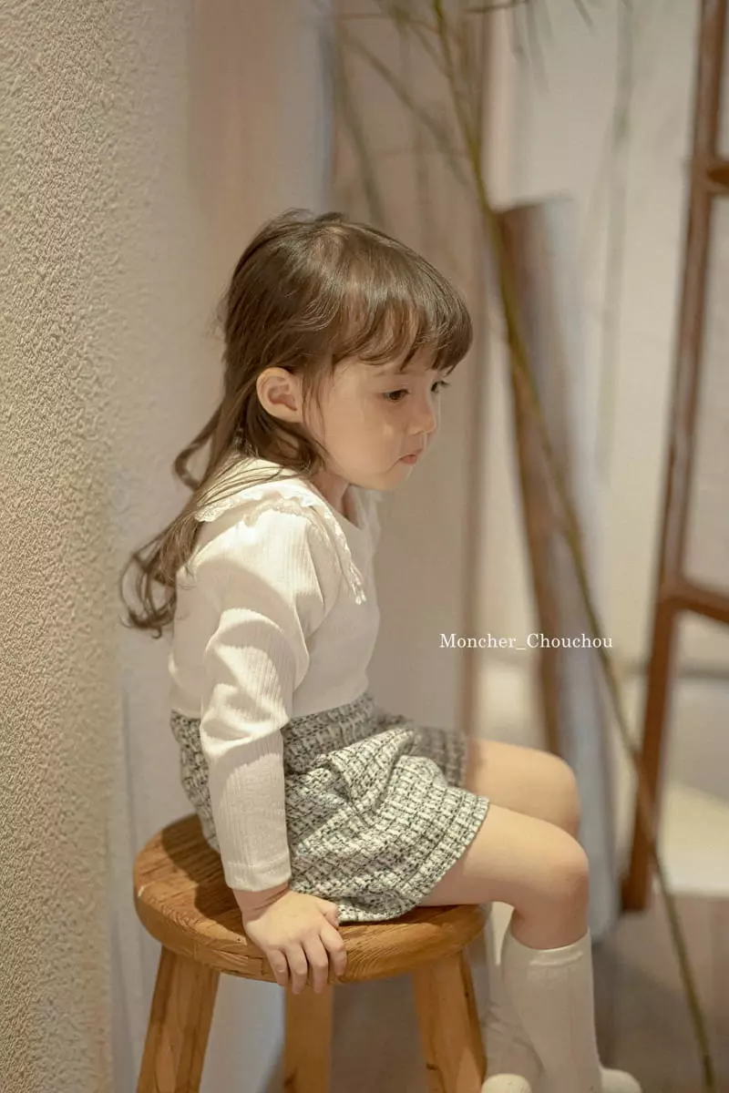 Moncher Chouchou - Korean Children Fashion - #magicofchildhood - Lace Collar Tee - 9