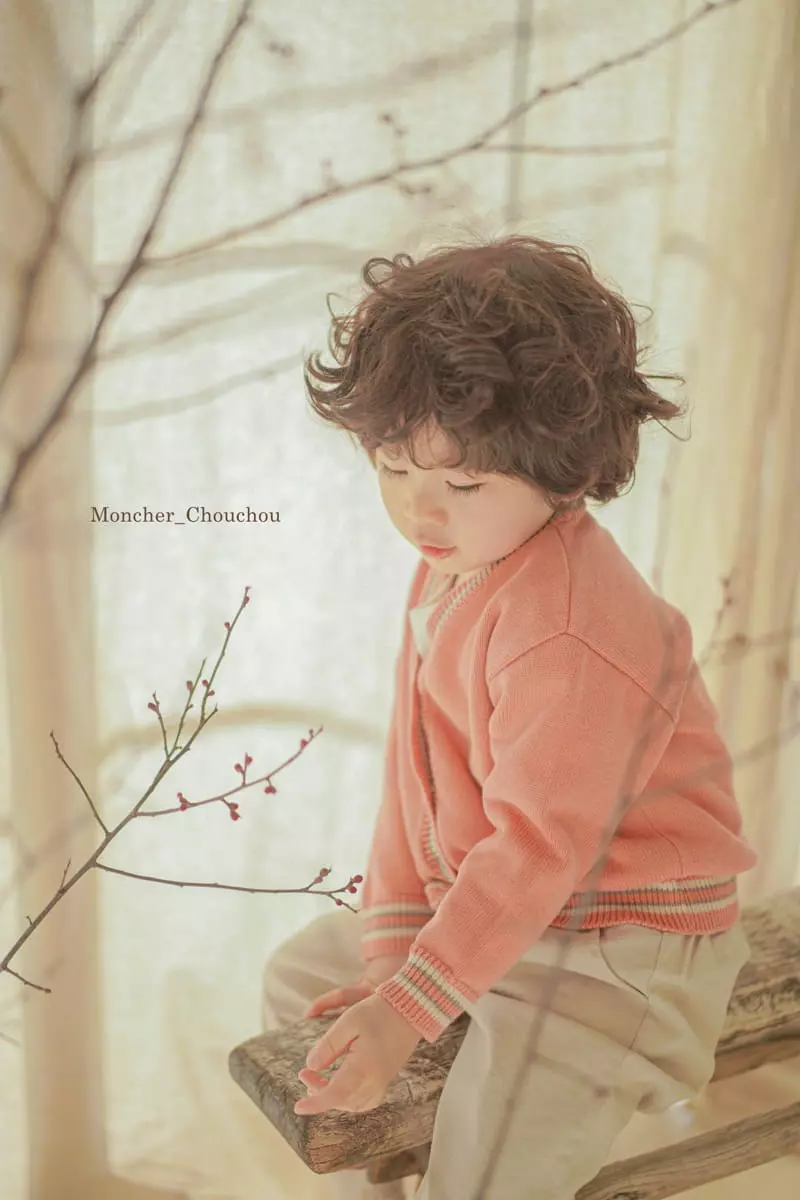 Moncher Chouchou - Korean Children Fashion - #minifashionista - Stripes V Neck Cardigan - 12
