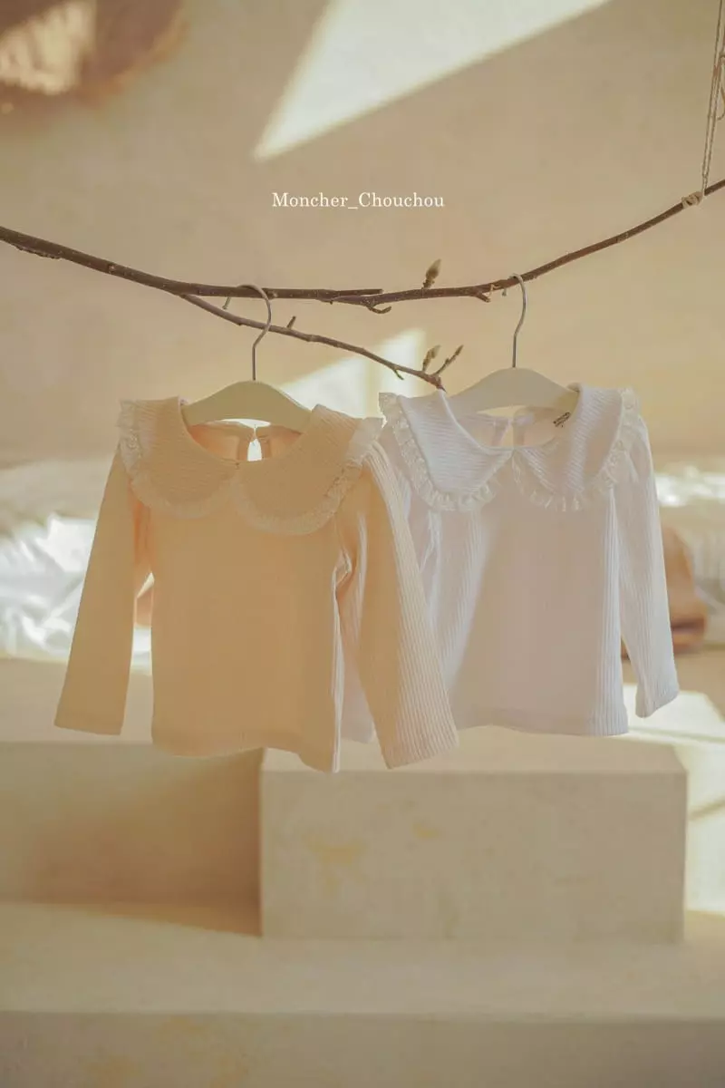 Moncher Chouchou - Korean Children Fashion - #minifashionista - Lace Collar Tee - 10