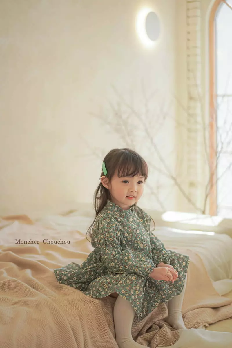 Moncher Chouchou - Korean Children Fashion - #prettylittlegirls - Balloon Flower One-piece - 6
