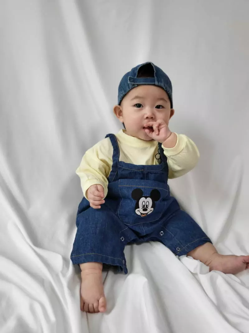 Moran - Korean Baby Fashion - #babyfashion - Pocket Mickey Embroidery Bodysuit - 4