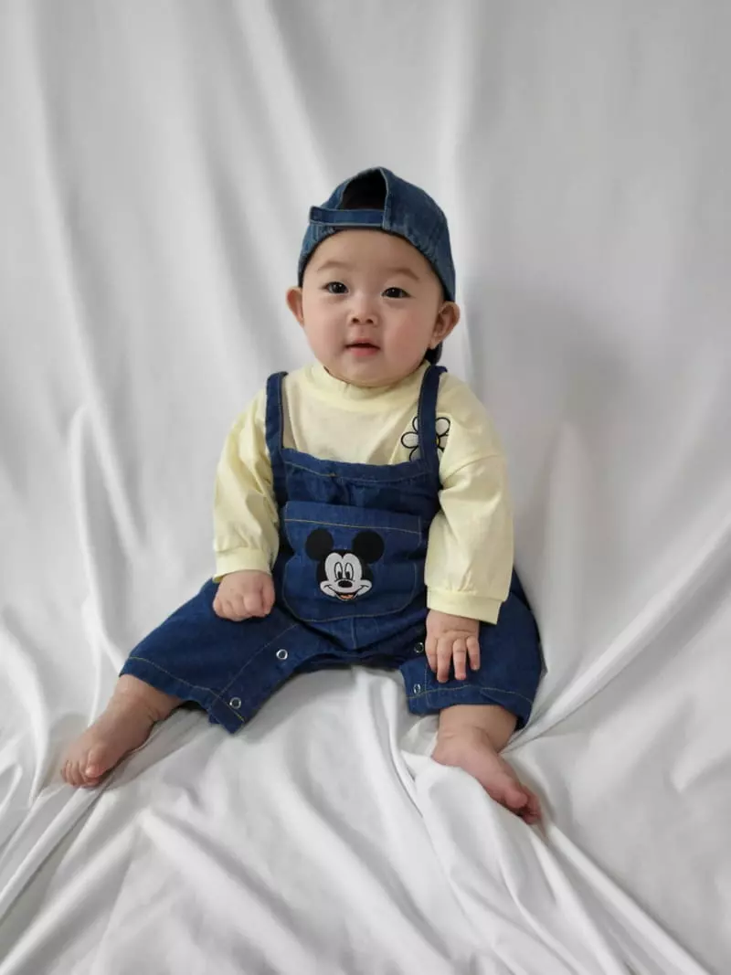 Moran - Korean Baby Fashion - #babygirlfashion - Pocket Mickey Embroidery Bodysuit - 5