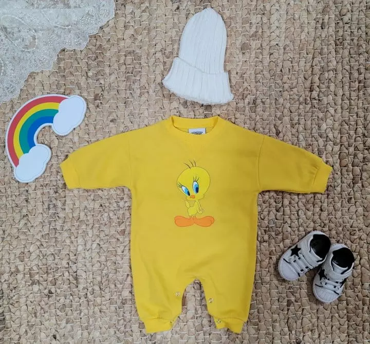 Moran - Korean Baby Fashion - #babylifestyle - Tweety Bodysuit - 2