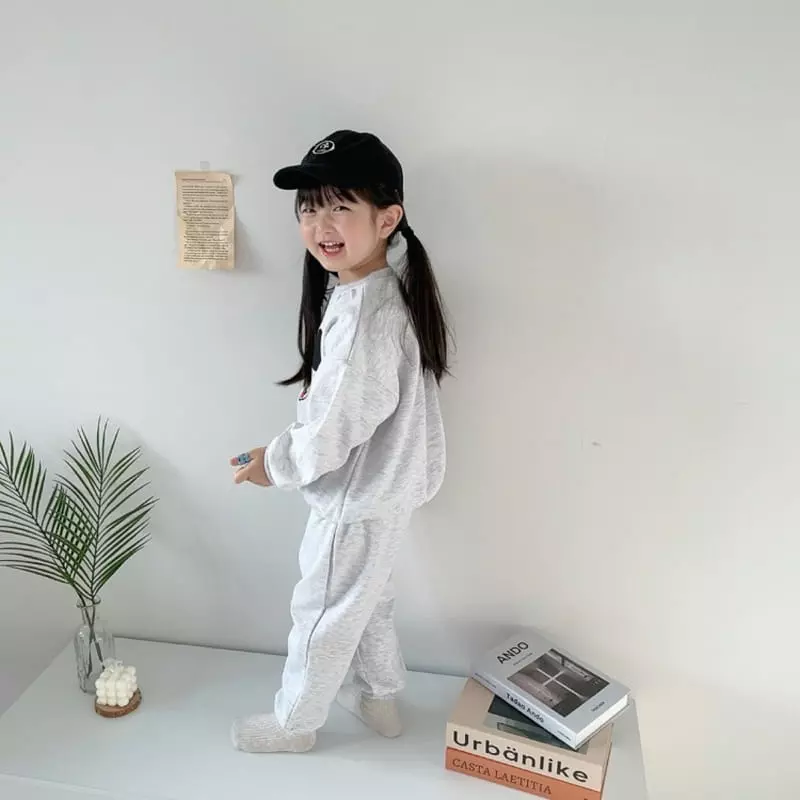 Moran - Korean Children Fashion - #stylishchildhood - Big Face Mickey Top Bottom Set - 12