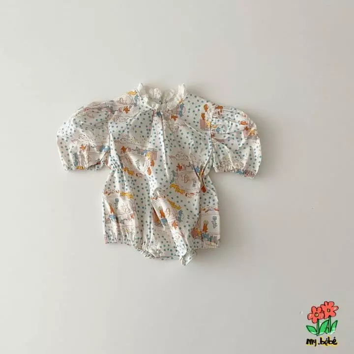 My Bebe - Korean Baby Fashion - #babyclothing - Picnic Bodysuit - 7