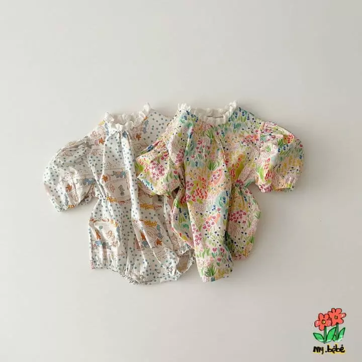 My Bebe - Korean Baby Fashion - #onlinebabyboutique - Picnic Bodysuit - 2
