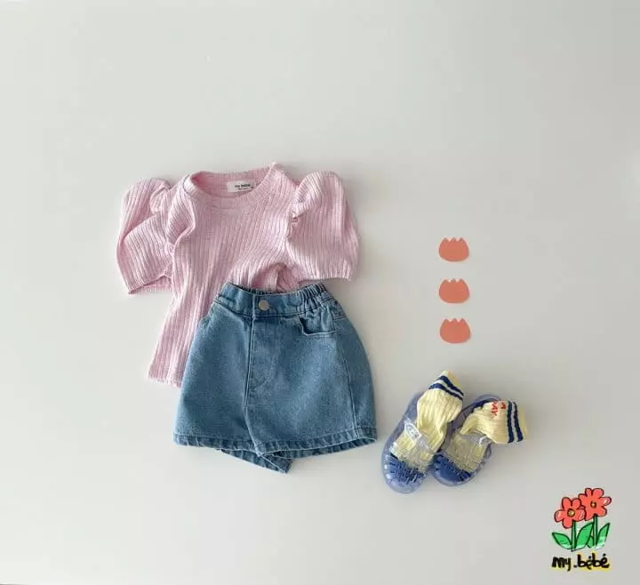 My Bebe - Korean Children Fashion - #fashionkids - Denim shorts - 12