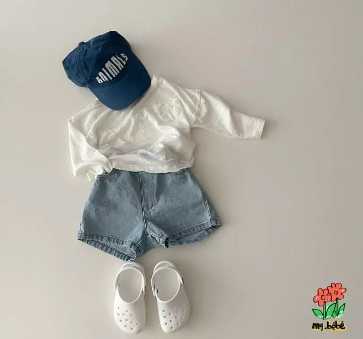 My Bebe - Korean Children Fashion - #littlefashionista - Denim shorts - 3