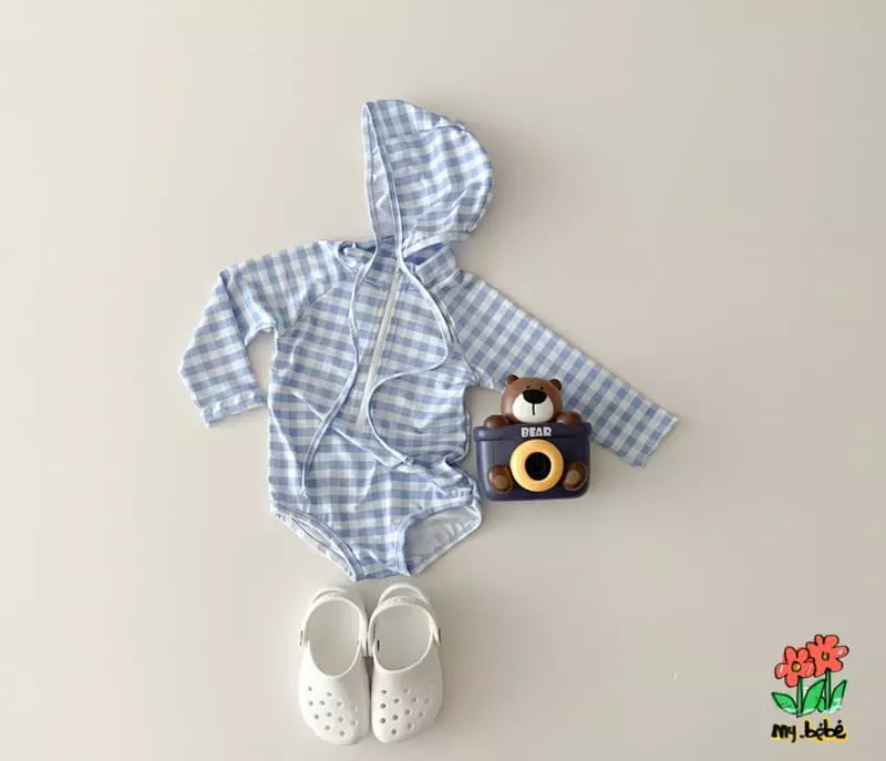 My Bebe - Korean Children Fashion - #magicofchildhood - Zipper Rash Guard with Hat - 7
