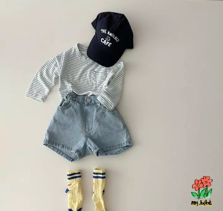 My Bebe - Korean Children Fashion - #prettylittlegirls - Denim shorts - 6