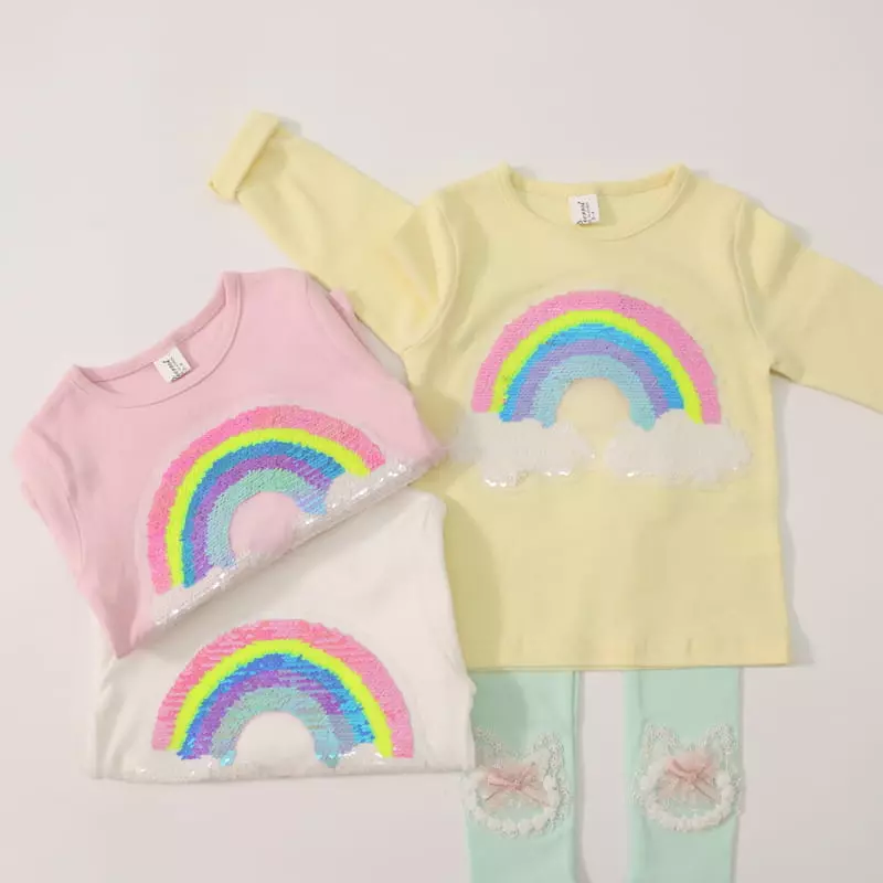New-Pierrot - Korean Children Fashion - #childofig - Rainbow Tee - 4