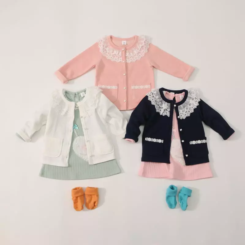 New-Pierrot - Korean Children Fashion - #childofig - Lace Cardigan - 2