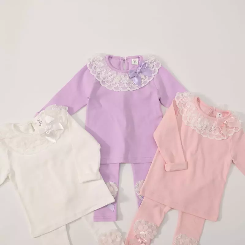 New-Pierrot - Korean Children Fashion - #stylishchildhood - Lace Tee - 4