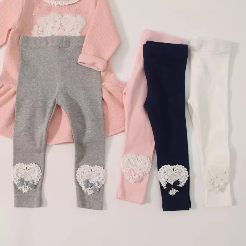 New-Pierrot - Korean Children Fashion - #childrensboutique - Heart Leggings - 2