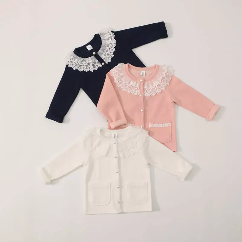 New-Pierrot - Korean Children Fashion - #designkidswear - Lace Cardigan - 5