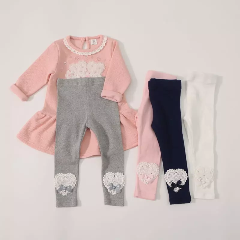 New-Pierrot - Korean Children Fashion - #designkidswear - Heart Leggings - 3