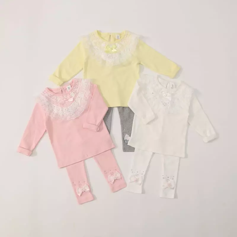 New-Pierrot - Korean Children Fashion - #discoveringself - Ribbon Flower Leggings - 4