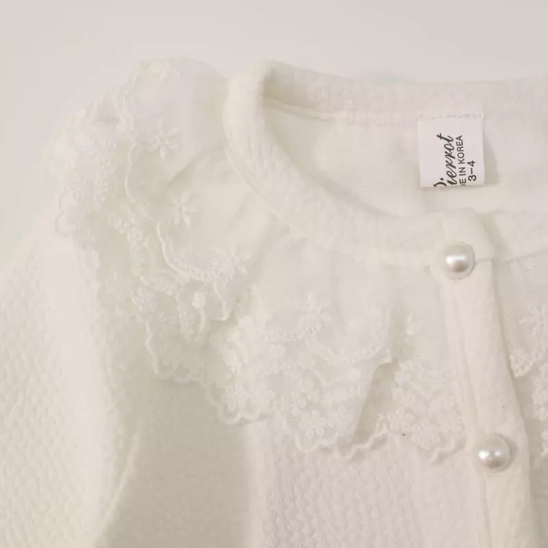 New-Pierrot - Korean Children Fashion - #kidsshorts - Lace Cardigan - 8