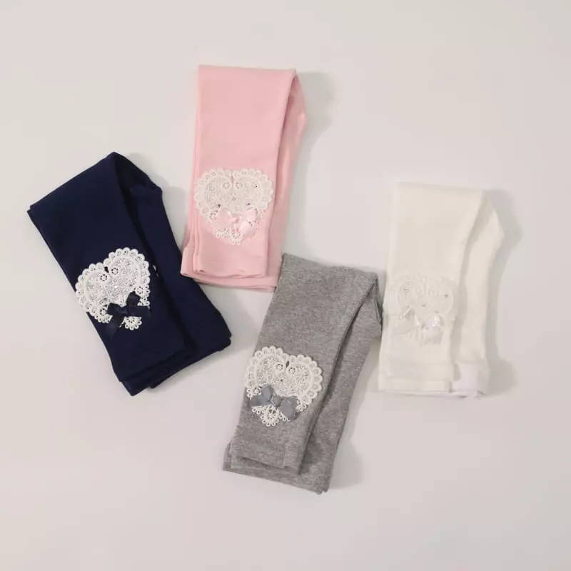New-Pierrot - Korean Children Fashion - #kidsshorts - Heart Leggings - 6