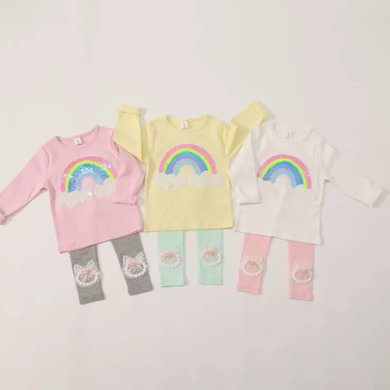 New-Pierrot - Korean Children Fashion - #fashionkids - Love Cat Leggings - 4