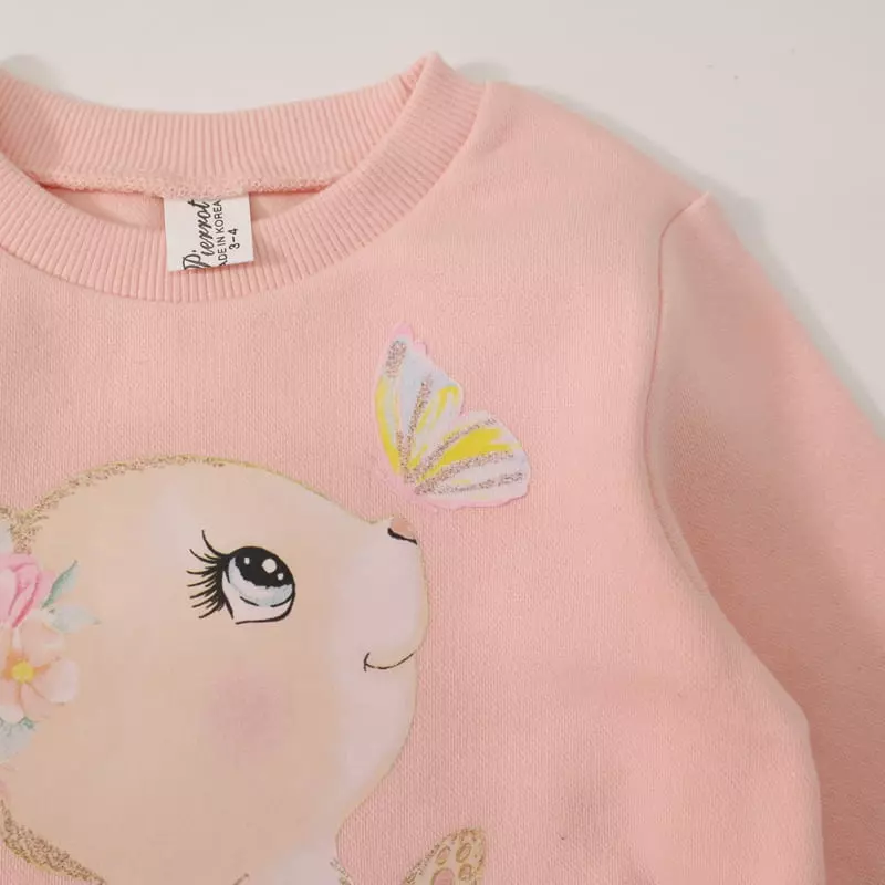 New-Pierrot - Korean Children Fashion - #kidsstore - Flower Rabbit Long Tee - 8