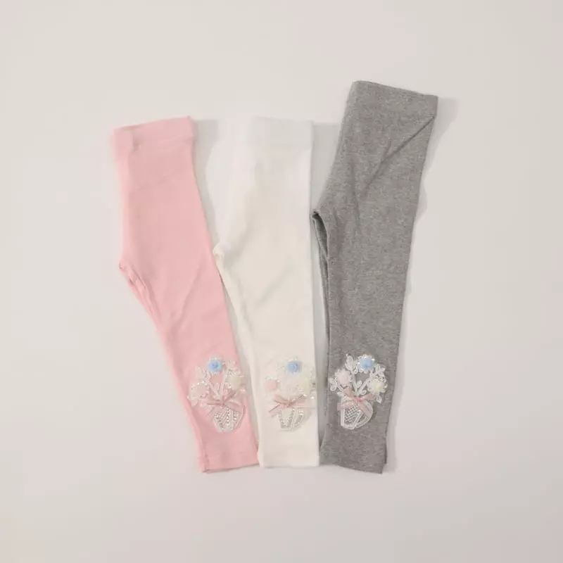 New-Pierrot - Korean Children Fashion - #littlefashionista - Flower Bucket Leggings - 6