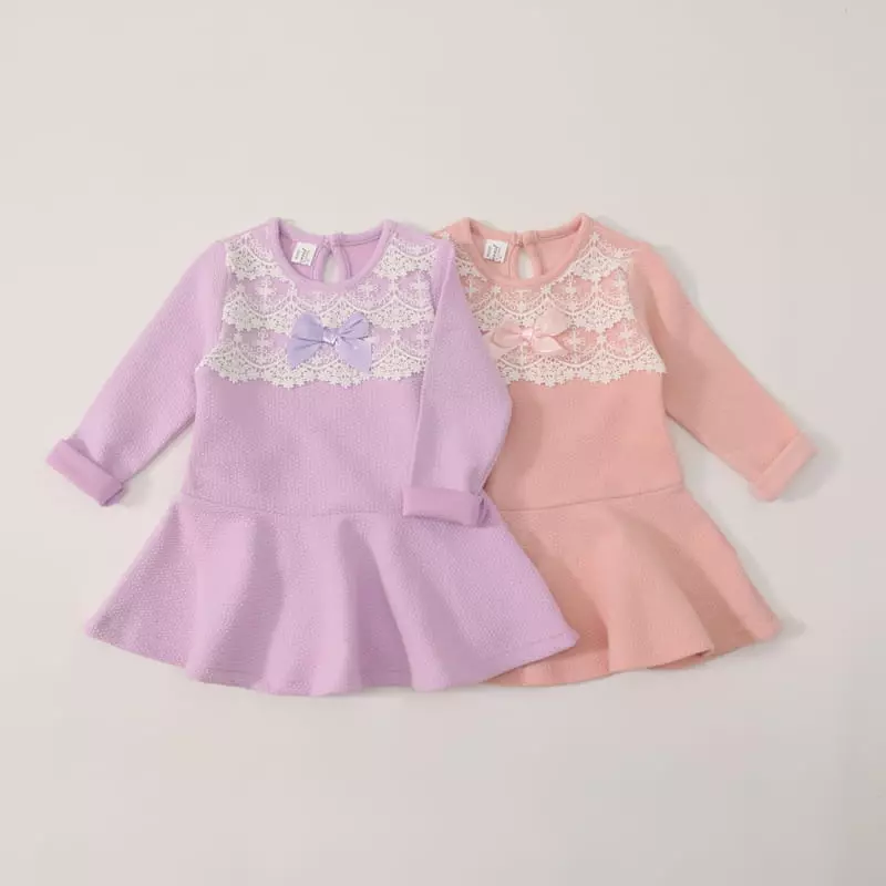 New-Pierrot - Korean Children Fashion - #Kfashion4kids - Lace Flare One-piece - 4