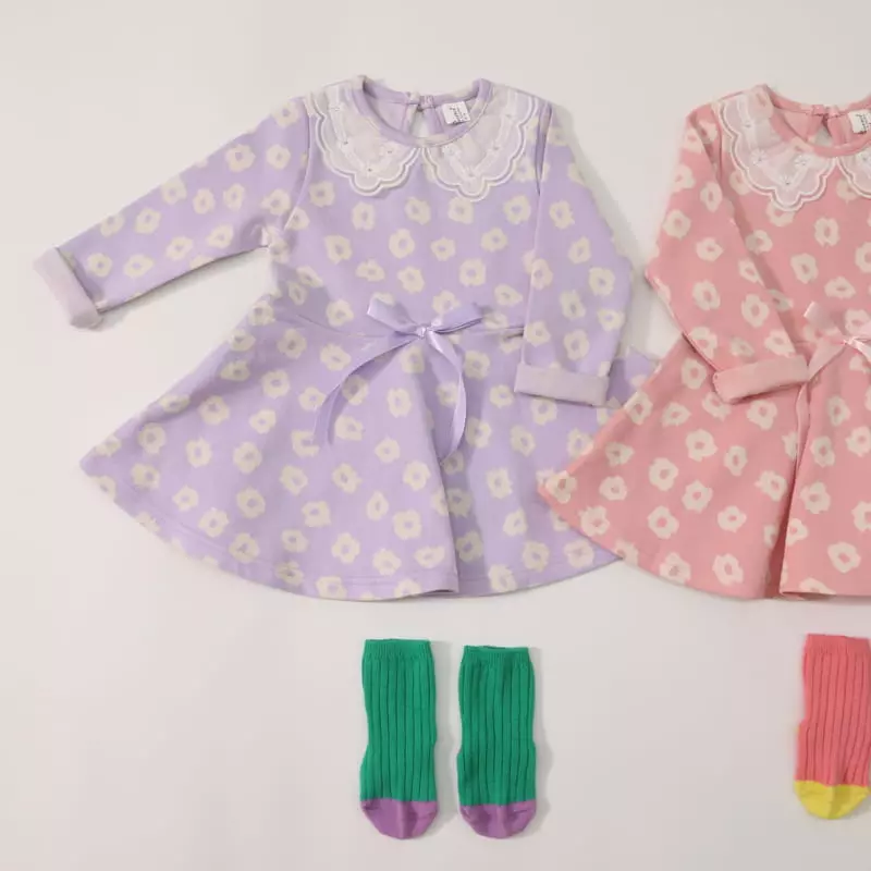 New-Pierrot - Korean Children Fashion - #magicofchildhood - Daisy Flower One-piece - 3