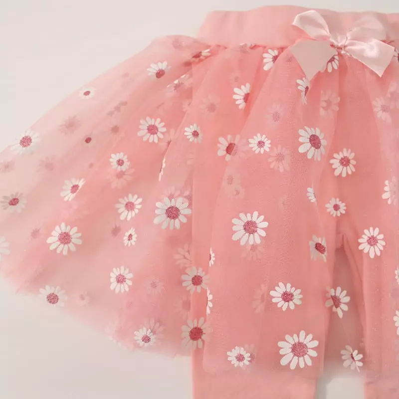New-Pierrot - Korean Children Fashion - #minifashionista - Daisy Flower Skirt Leggings - 9