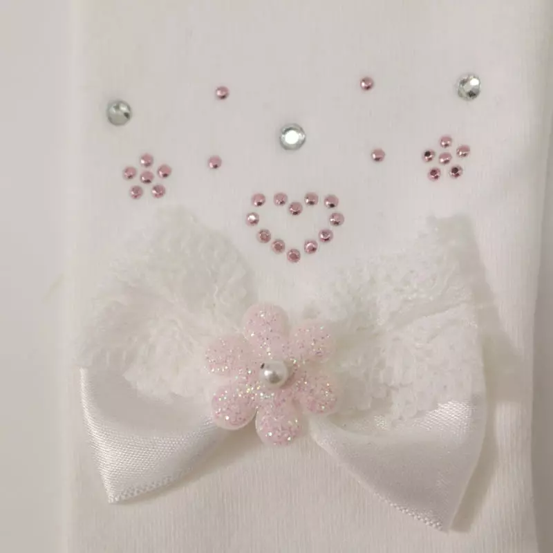 New-Pierrot - Korean Children Fashion - #prettylittlegirls - Ribbon Flower Leggings - 12