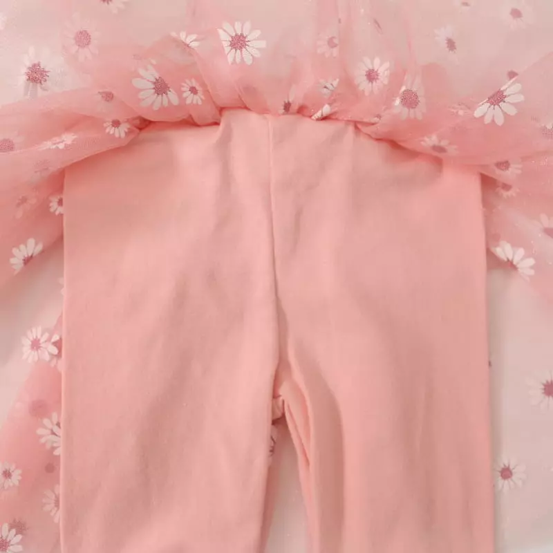 New-Pierrot - Korean Children Fashion - #prettylittlegirls - Daisy Flower Skirt Leggings - 10