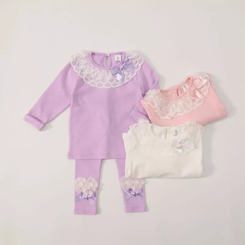 New-Pierrot - Korean Children Fashion - #stylishchildhood - Lace Tee - 3