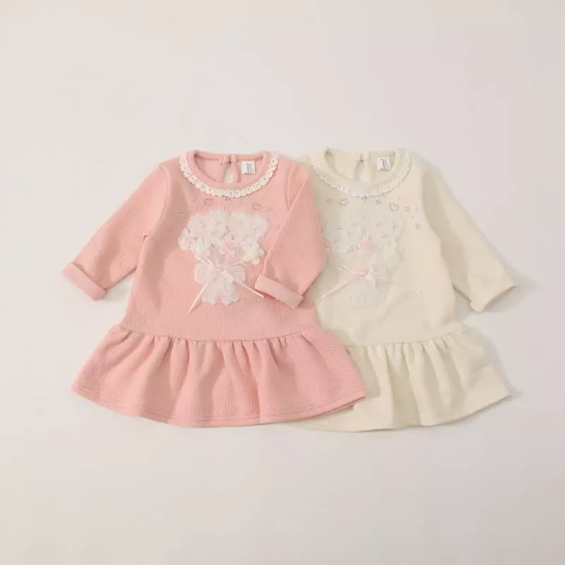 New-Pierrot - Korean Children Fashion - #todddlerfashion - Flower One-piece - 5