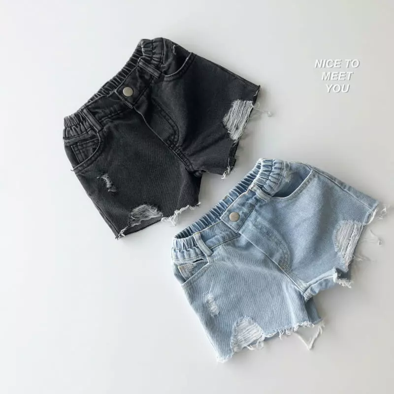 Nice To Meet You - Korean Children Fashion - #Kfashion4kids - Lucy Denim Shorts - 11