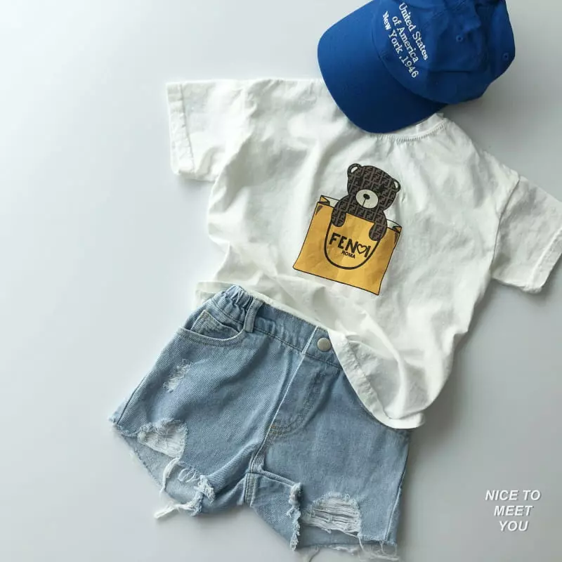 Nice To Meet You - Korean Children Fashion - #childofig - Fancy Bear Tee - 8