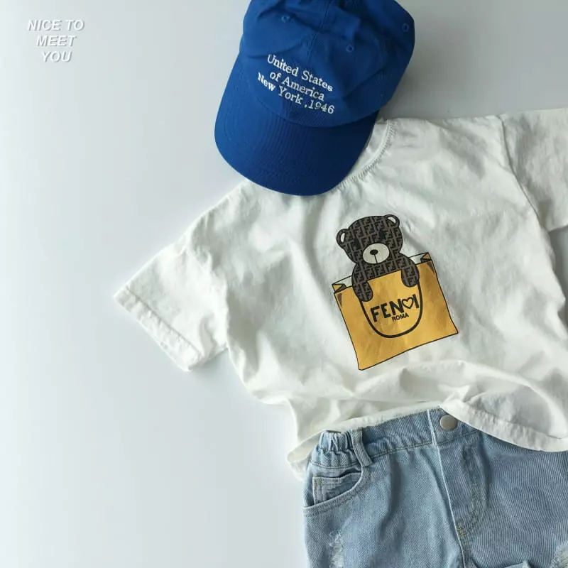 Nice To Meet You - Korean Children Fashion - #childofig - Fancy Bear Tee - 9