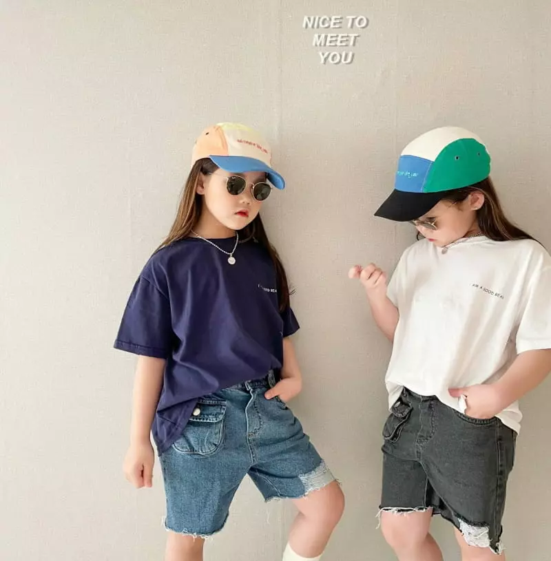 Nice To Meet You - Korean Children Fashion - #childofig - Pocket Denim Shorts - 3