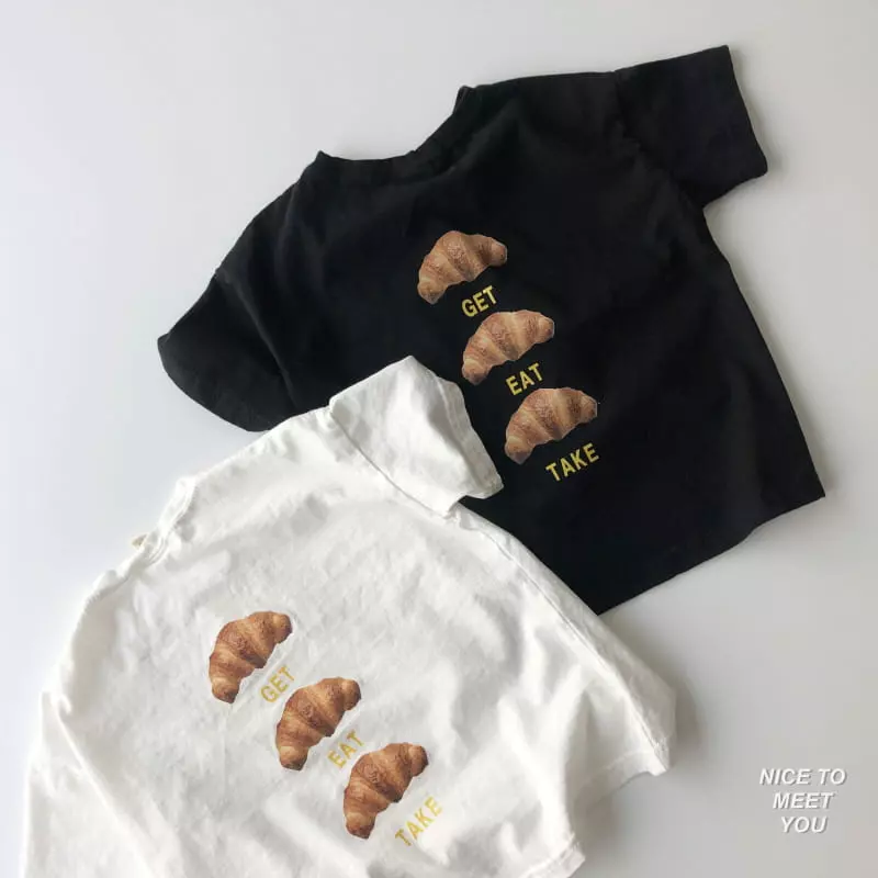 Nice To Meet You - Korean Children Fashion - #childrensboutique - Croissant Tee - 3
