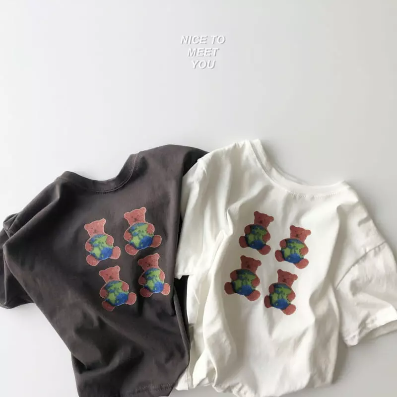 Nice To Meet You - Korean Children Fashion - #childrensboutique - Space Bear Tee - 2