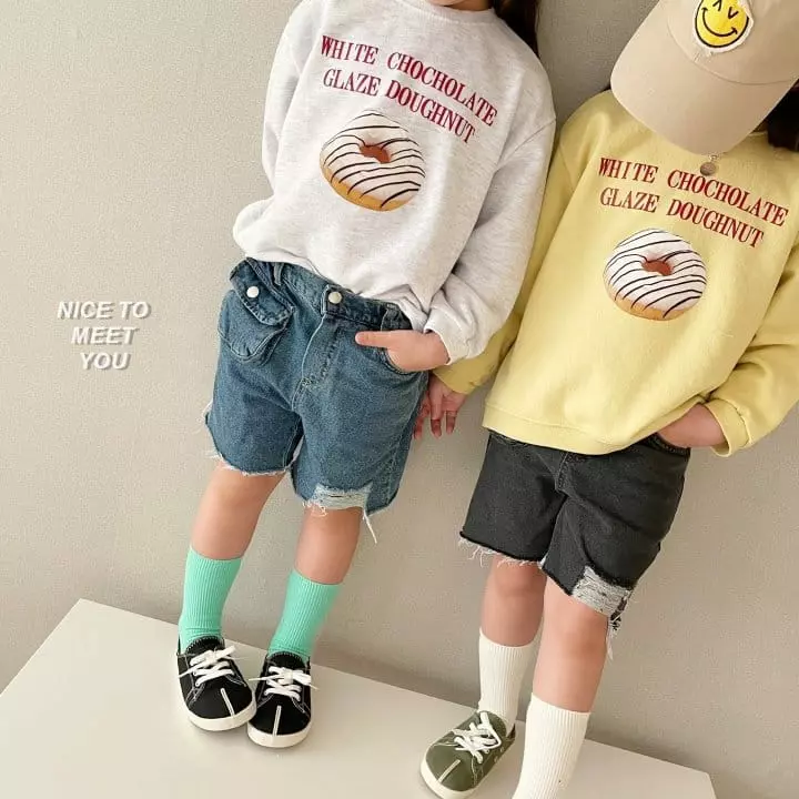 Nice To Meet You - Korean Children Fashion - #childrensboutique - Donut Sweatshirt with Mom - 4