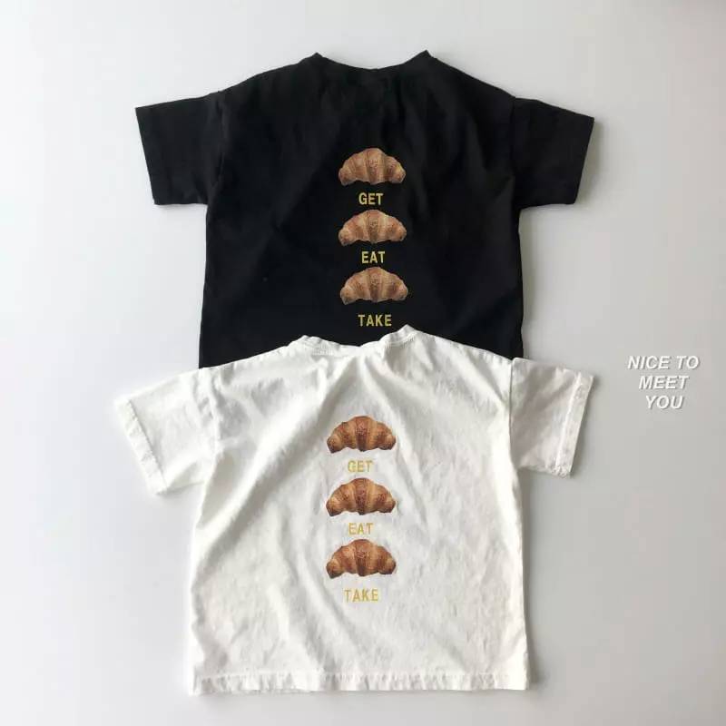 Nice To Meet You - Korean Children Fashion - #discoveringself - Croissant Tee - 5