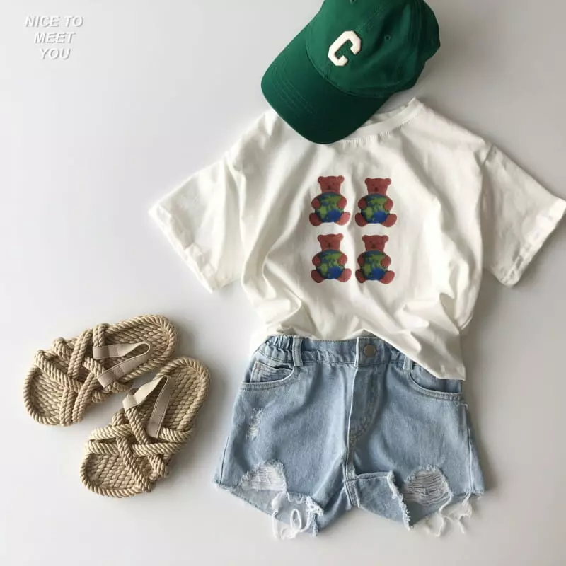 Nice To Meet You - Korean Children Fashion - #designkidswear - Space Bear Tee - 4