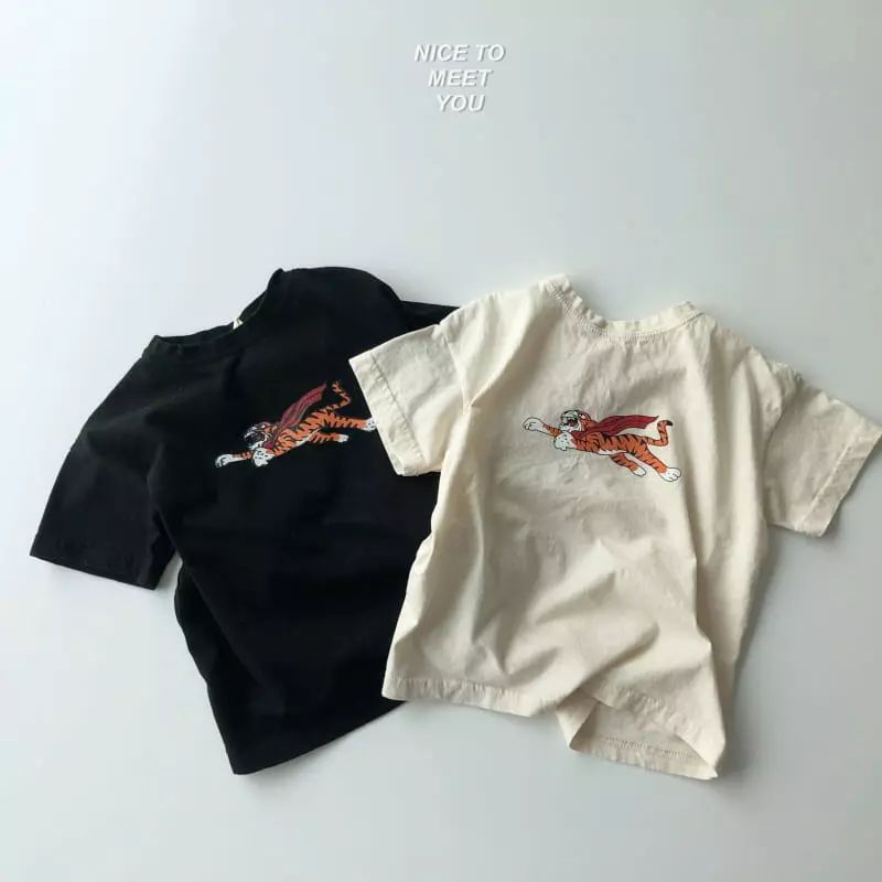 Nice To Meet You - Korean Children Fashion - #discoveringself - Fly Tiger Tee