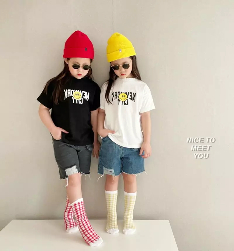 Nice To Meet You - Korean Children Fashion - #fashionkids - Pocket Denim Shorts - 8